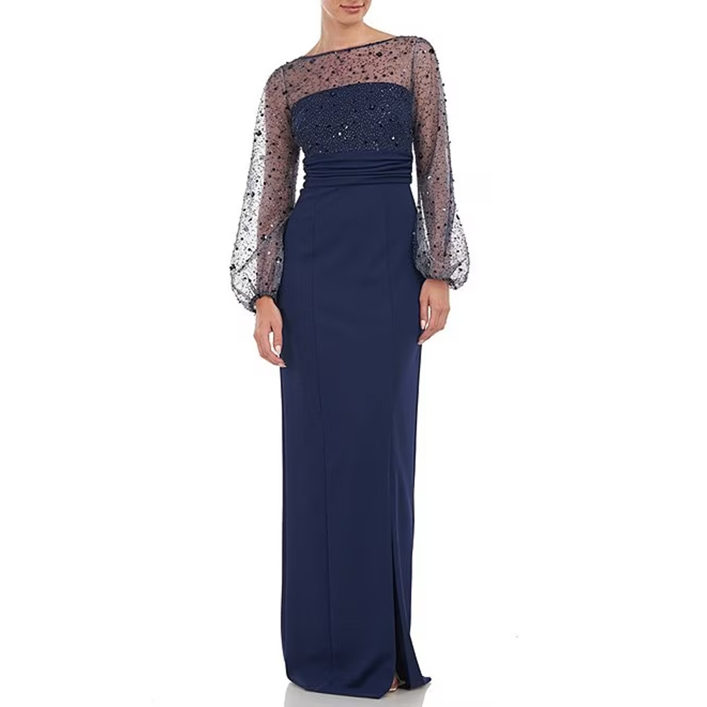 Js Collections Navy Blue Sequin Dress - image 2